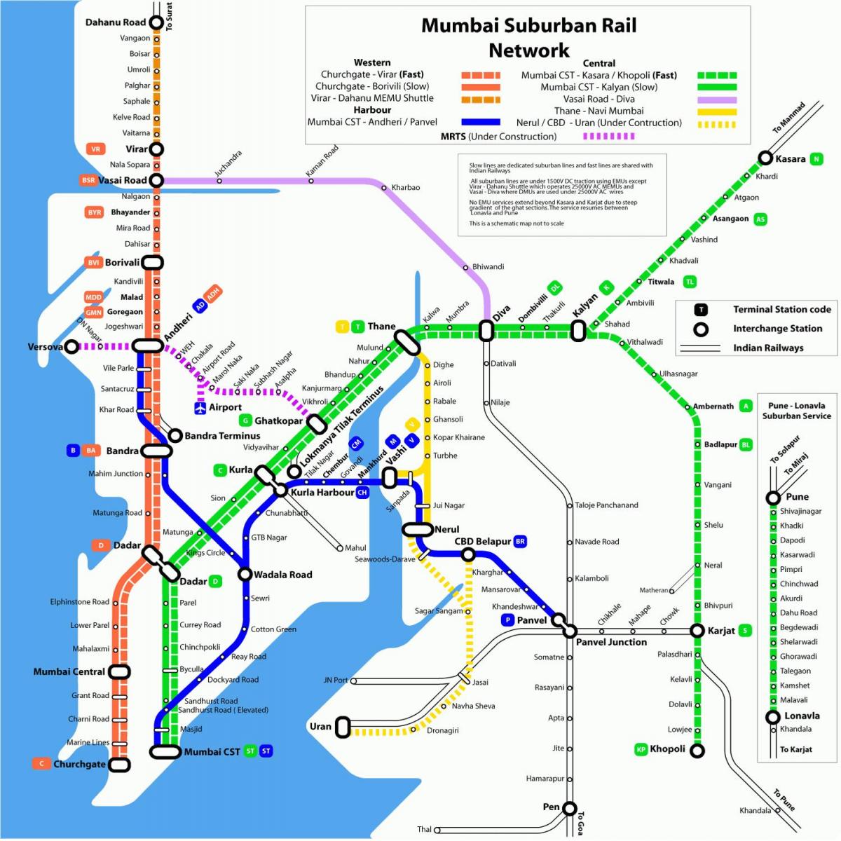 mumbai karta Lokalna karta Mumbai   Mumbai lokalne stanice kartici (Maharashtra  mumbai karta