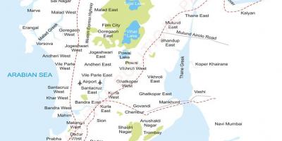 Mumbai predgrađu karti