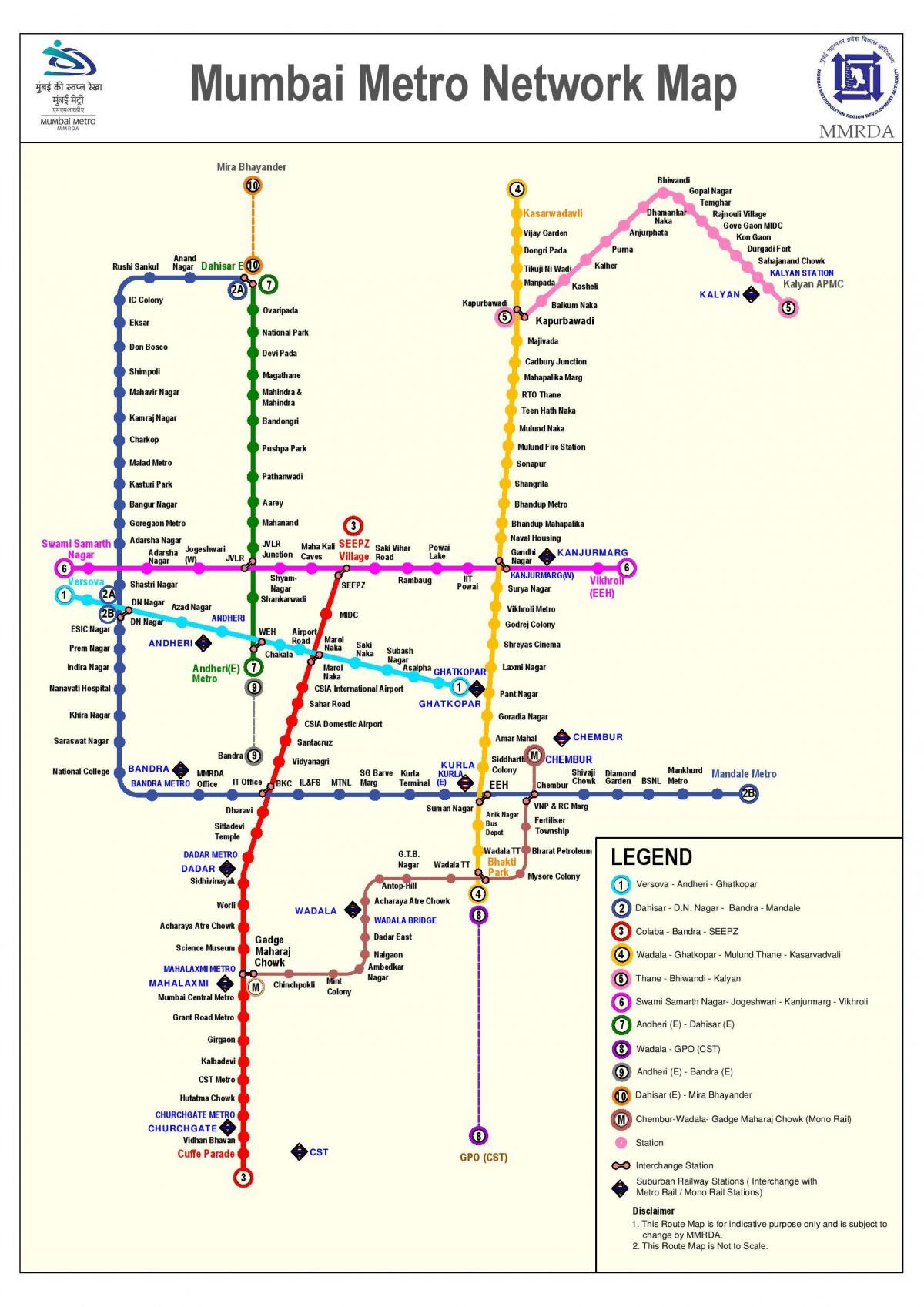 metro karta rute Mumbai