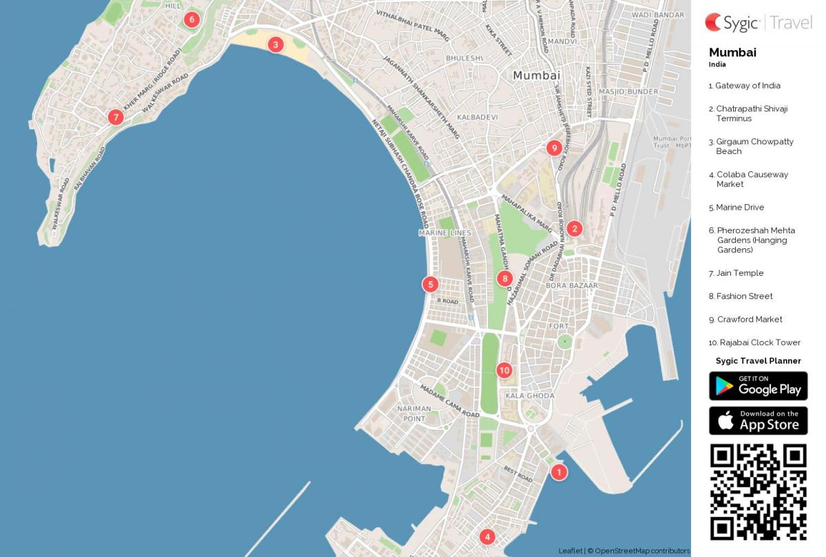 karta Marine drive u Mumbai