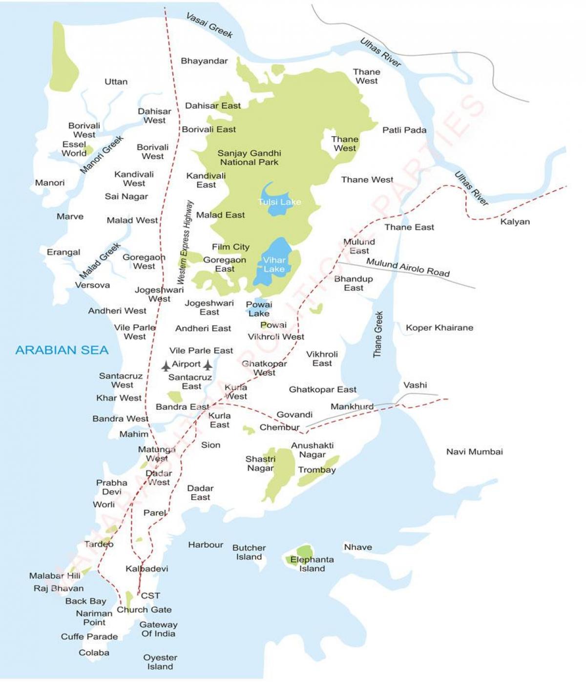 Bombay državnog kartu