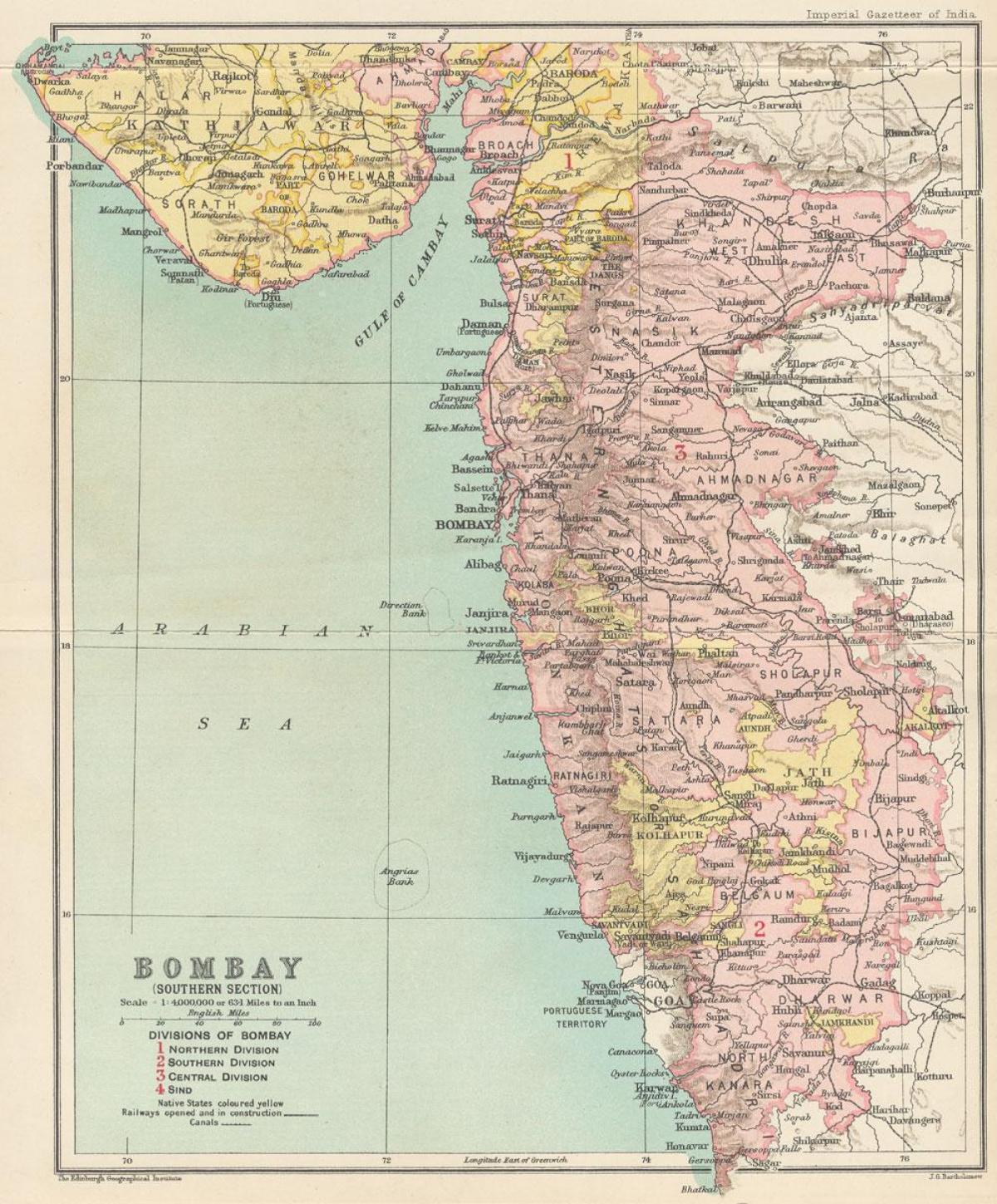 karta predsjedništva Bombay