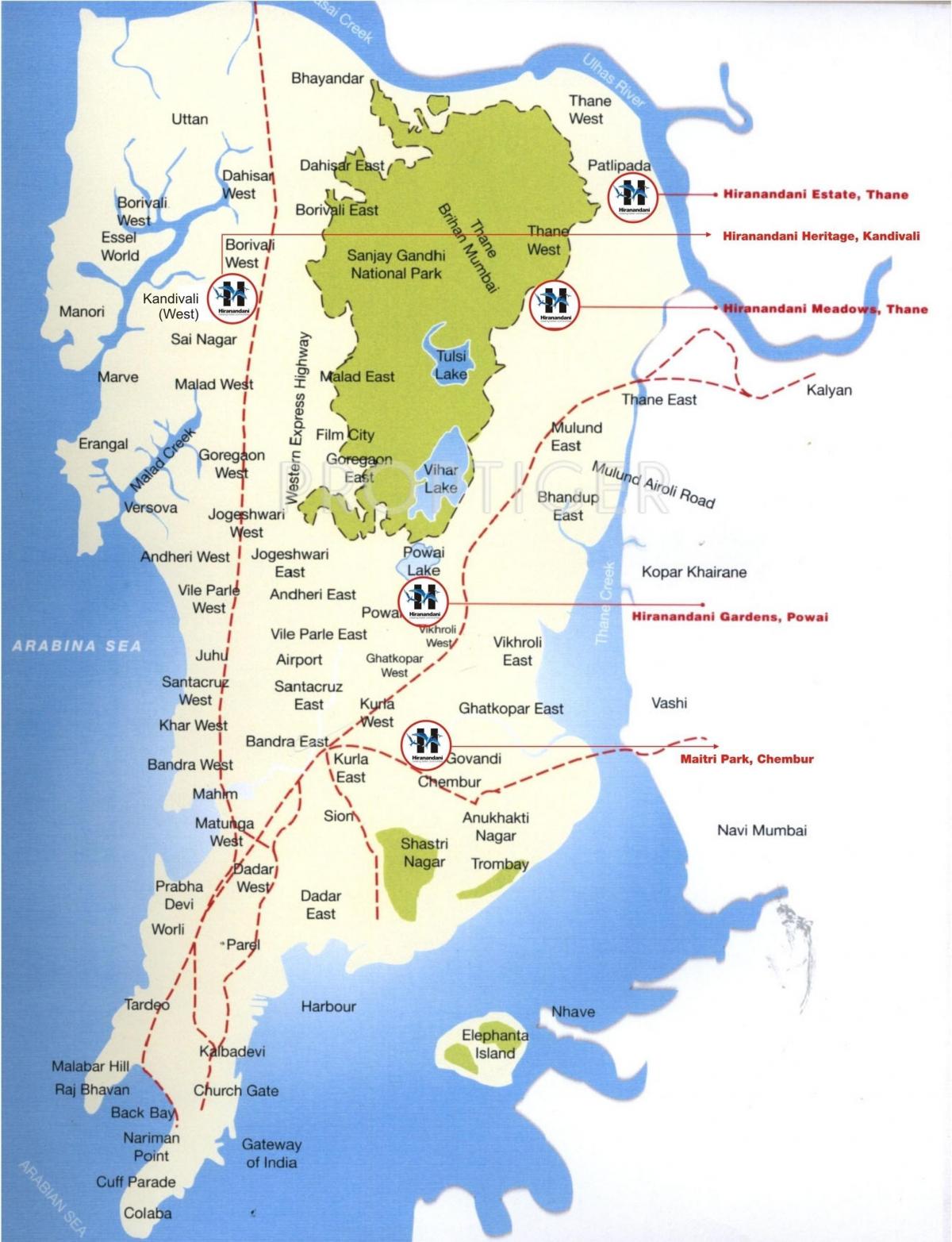 karta Колаба u Mumbai