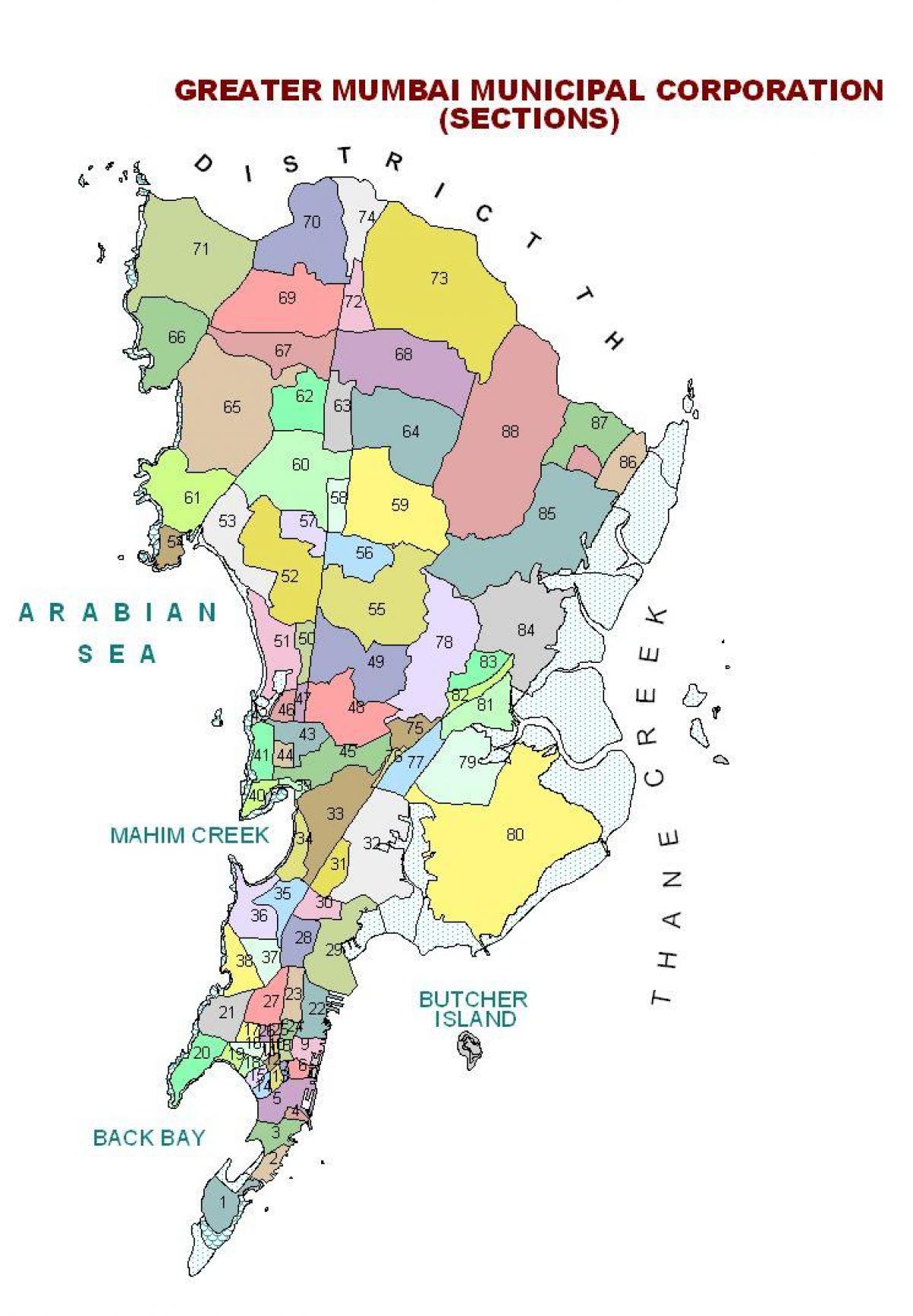 karta okruga Mumbai