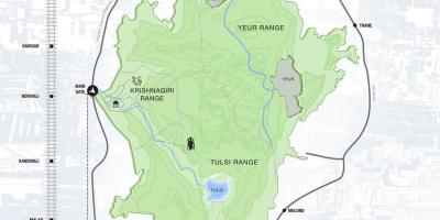 Karta nacionalni park Sanjay Gandhi